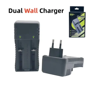 Dual Slot EU Plug Smart Auto Shut-off Li-ion Battery Wall Charger 3.7V/4.2V Adapter for Camera CE ROHS Certified 4.2V 1200MA