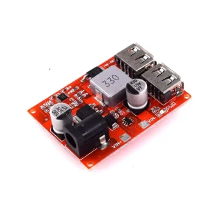 Dual USB DC-DC 9V/12V/24V/36V to 5V 3A Adjustable Step Down Buck Converter Board Car Charger Solar Power Supply Module