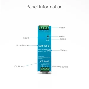 EDR-120-24 DIN Rail PLC AC 100-240V to DC 24V 5A Industrial Power Supply