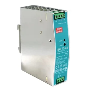 EDR-75-48 75W 48V 1.6-6.3A 90-264V Input DIN Rail DC Switching Power Supply with Active PFC for Communication System