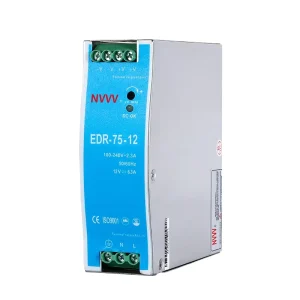 EDR 75W 12V DIN Rail SMPS Switching Power Supply AC DC for LED and Intelligent Equipment