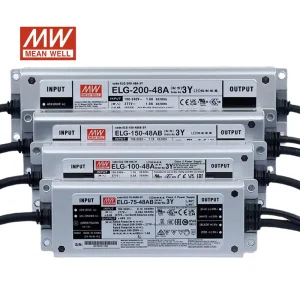 ELG 75 100 150 200 240 300W 24 48 36 12V Single Output Waterproof LED Driver 5 Years Warranty 350 7420mA