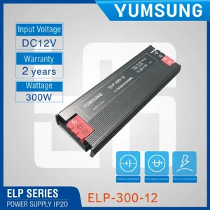 ELP-300-12 AC-DC 300W to DC 12V Power Supply Single Output Enclosed 12V