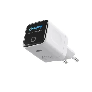 EN62368 GaN Charger PD45W TFT Screen GaN Power Adapter Type C Charger Fast Charger for Phone