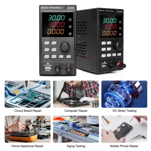 ETOMMENS Adjustable Mini Programmable DC Regulated 30V 10A Single Power Supply Warranty for Laboratory Mobile Phone Repair