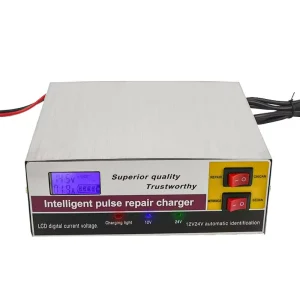 EU Plug 12V 10A 24V 5A 7 Stage Smart Solar Car Battery Charger for Lifepo4 Gel AGM Fast Charging for Motorcycle Truck Vehicle