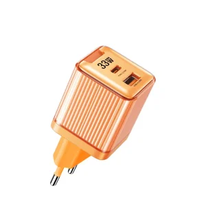 EU Plug 33W GaN USB C Charger Digital Display PD Fast Charging for iPhone Laptop Desktop Macbook KC Electric for Camera