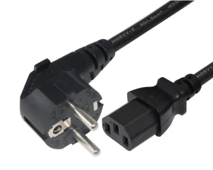 EU Power Cable European Schuko to C13 Power Cord PC EU CEE7 7 to IEC 60320 C13 Computer Power Cord 6.6FT