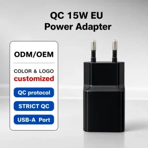 EU Smart Charger for Mobile Phone 15w QC USB-A Power Adapter Multiple protection Fast Wall Charger