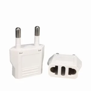 EU Travel Plug Adapter US to Europe Outlet Converter ABS 110-250V 12V 1.25A