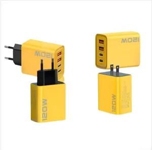 EU/US Plug 120W Dual USB and Type-C GaN PD Fast Charger for Phone Tablet Laptop