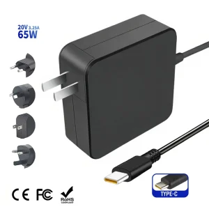 EU US UK Plug 45W 65W PD USB-C Laptop Charger 20V 3.25A Type-C Power Adapter
