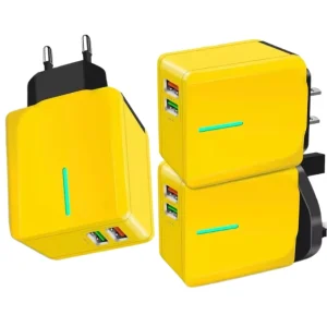 EU US UK Plug 5V 2.4A 12W USB Charger 2 Ports Quick Chargers Cell Phone Power Adapter Wall Charging