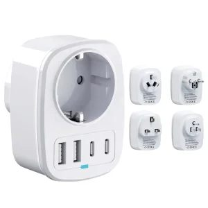 EU USA UK Dual Type-C 18W 5V/3A Fireproof Travel Adapter PD QC4.0 for Laptop and Earphones