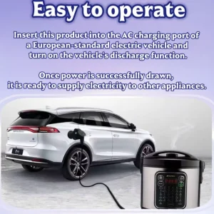 EV European standard Type2 Adapter V2L Vehicle to Load Three Hole Universal Socket 220V Made in China