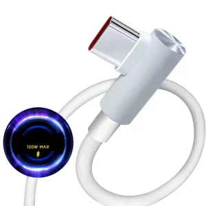 Elbow 90 Degree 1m Type C Data Cable 6A 120W USB Fast Charging Cable PD Data Cable for iPhone for Xiaomi for Gaming