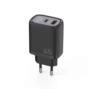 Electric US EU UK Plug Fast Charging Type-C PD 45W QC3.0 ABS/PC Fireproof Overcurrent Mobile Phone Charger