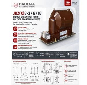 Epoxy Cast Resin Insulation 10kV JDZX8 10 Voltage Transformer for Indoor Switchgear Equipment