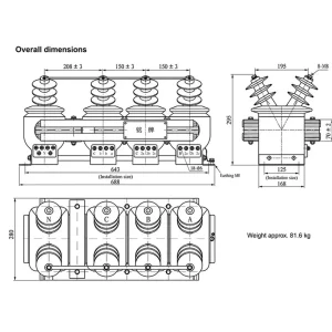 Epoxy Resin Insulated 12kV JSZJK-10Q Three-Phase Anti-Ferroresonance Voltage Transformer for Switchgear Use