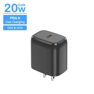 European-standard PD 3.0 20W Mobile Phone Charger Compatible with Type-C Phones Supporting Fast Charging