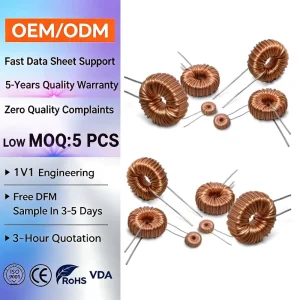 Excellent High Current Ultra low DCR Flat Wire Inductor with High Heat Dissipation for Industrial Grade Audio Speaker