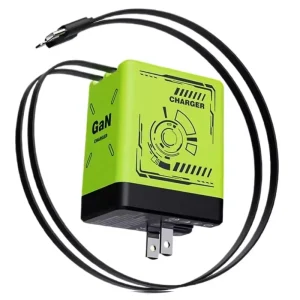 F3 GaN 120W Portable EU US UK Fast Charging Mini Charger Adapter With Retractable Type-C L Cable for iPhone 17 air 16 15 14 Pro