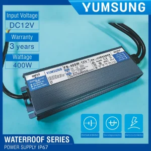FS 400 12 AC DC 400W AC to DC 12V Waterproof Power Supply Single Output Enclosed 12V