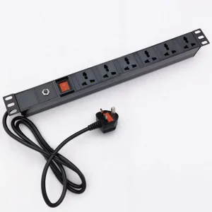 Factory 1U 19inch 6 Sockets Universal Rack Power Distribution Unit with Overload and Switch for Network Cabinet