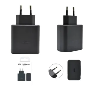 Factory 45W PD Type-C Wall Charger USB-C Power Adapter for Note20 S26 S25 S24 S23 S22