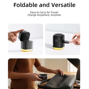 Factory C53 25W Fast Charging Station 5in1 Foldable Wireless Charger with Light for Smart Phone, Watch, Earphone