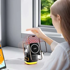 Factory C53 25W Fast Charging Station 5in1 Folding Magnetic Wireless Charger with Light for Phone, Watch, Earbud