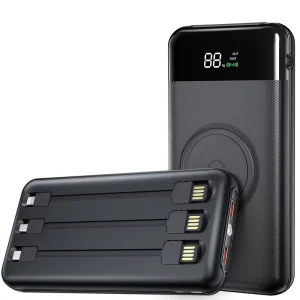 Factory Custom Built-in Cable 27000mAh Charger Wireless Portable Power Banks 20000mAh