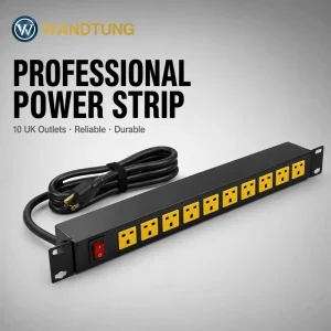 Factory Custom Color 230V Server Rack Cabinet 13A UK Sockets PDU with On-Off Switch Surge Protection Power Distribution Unit