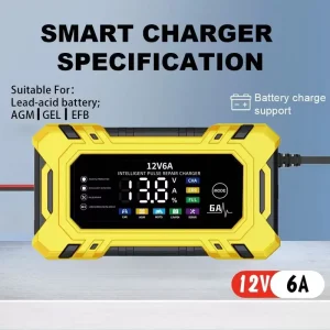 Factory Direct 12V6A Motorcycle Smart Car Battery Charger