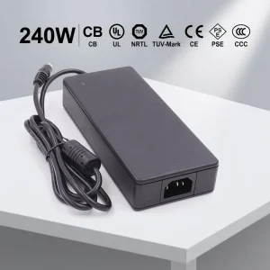 Factory Direct 65W 90W 180W 240W Gan Desktop Switching Power Adaptor 12V 20V 36V 48V 54V Power Supply with C6 C8 C14 C18 AC Plug