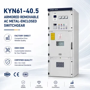 Factory Direct KYN61 40.5 AC Metal Enclosed Withdrawable Switchgear High Voltage Power Distribution Equipment for Industrial