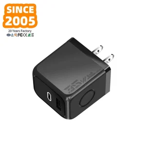 Factory Directly Supply 35W GaN Fast Charger Dual USB-C PD QC 3.0 Adapter Wall Charger for Laptop & Mobile Phone US/EU Plug