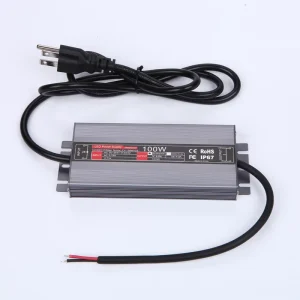 Factory IP67 Constant Voltage Waterproof Slim Power Supply with US Plug for Outdoor LED Lighting