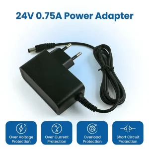 Factory Price OEM ODM 24V 0.75A Power Supply DC 5.5*2.1mm EU Plug Adapter 18W Power Adapter for Humidifier Punch Machine