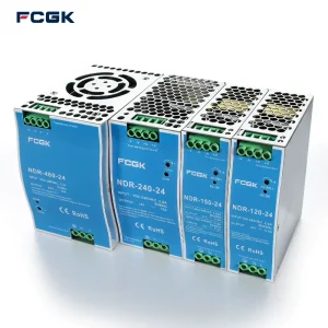 Factory Selected FCGK DIN Rail Switching Power Supply EDR 120 24 24V DC Output NDR EDR Series 100 240V AC Input Made in China