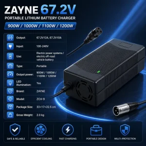 Factory Supply 87.6V 12Amp Electric Bike Charger for 24S LFP 76.8V Lithium Battery Pack