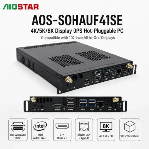 Factory Supply Industrial Intel 12th 13th Gen I3 I5 I7 DDR4 GDDR4 SSD 8K OPS Computer Module 80Pin 3 Port Mini PC Windows 11