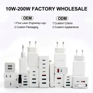Factory Travel Adapter Charger PD QC3.0 Type C 10W 20W 25W 45W 65W CE UKCA FCC PSE Certificate GaN Charger for Mobile Phone