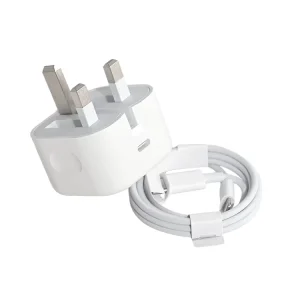 Factory UK Plug PD 20W QC3.0 USB-C Wall Charger with USB Cable