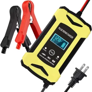 Fast 12V6A Car Battery Charger with AC DC Ports Electric Scooter Repair Battery Charger 110 220v