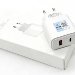 Fast-Charging Charger with USB-C and Type-C Interfaces