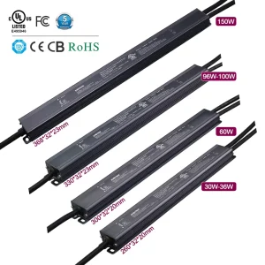 Five Year Waterproof Warranty 150w 12v 24v Power Supply ul Triac Dimmable Led Driver