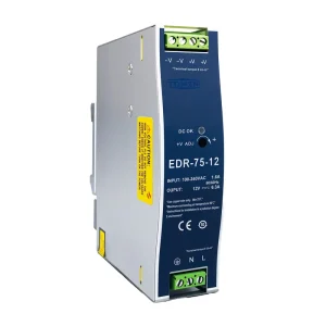 For EDR-75 DIN RAIL 75W AC DC SMPS Switching Power Supply Input AC110-240V Output 5V/12V/15V/24V/36V/48V Adjustable for