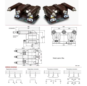 Fused Epoxy Cast Resin Voltage Transformer JDZX15 10R JSZV15 10R 12kV for Withdrawable Switchgear Project Specification