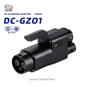 GB/T to CCS2 Adapter 300A 1000V DC Fast Charging Converter GBT DC to CCS Combo 2 IP54 for Chinese Electric Vehicle